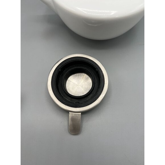 Zero Japan Zen Teapot Kettle 4 Cup White Porcelain Stainless Lid & Handle* - Picture 11 of 13